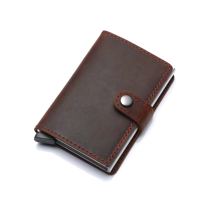 Genuine Leather Men's Business Wallet, ID Card & Credit Card Holder