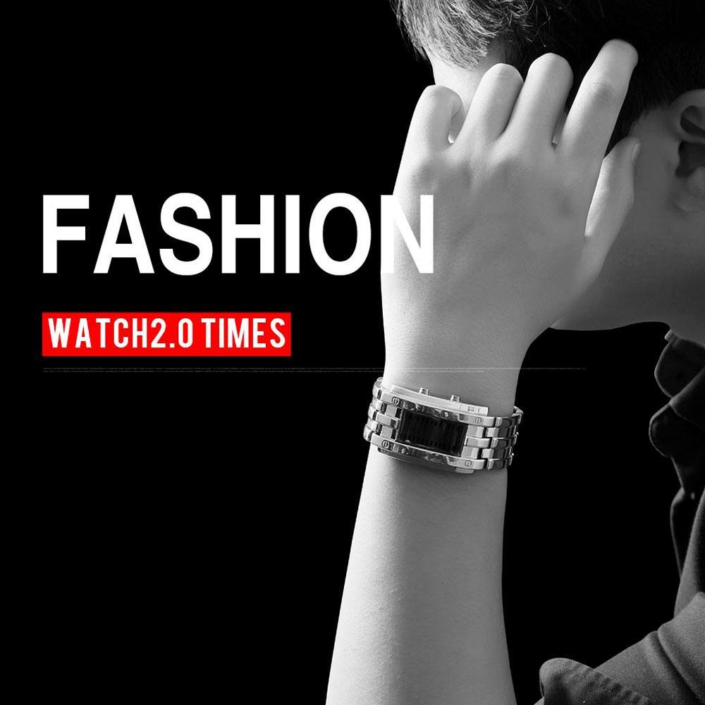 Men's Futuristic Digital Wrist Watch
