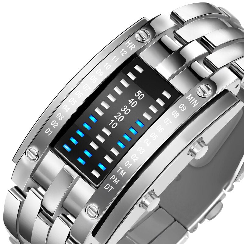 Men's Futuristic Digital Wrist Watch