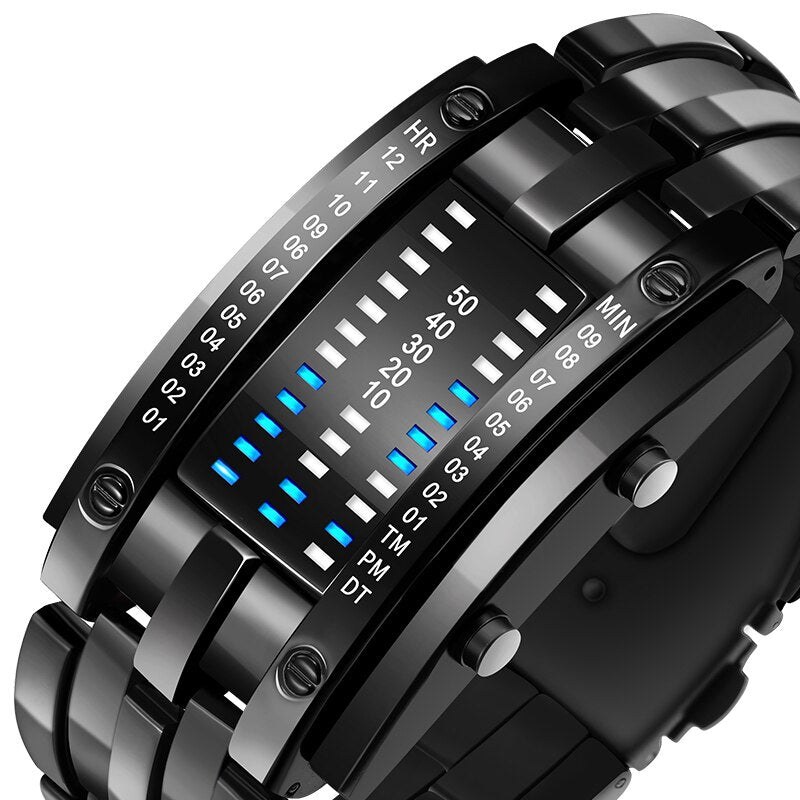Men's Futuristic Digital Wrist Watch