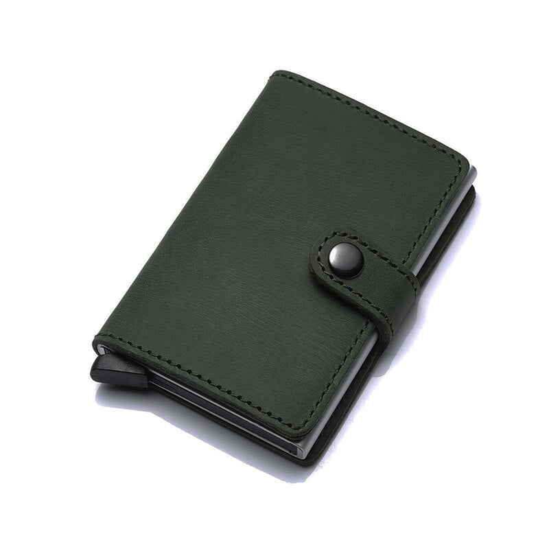 Genuine Leather Men's Business Wallet, ID Card & Credit Card Holder