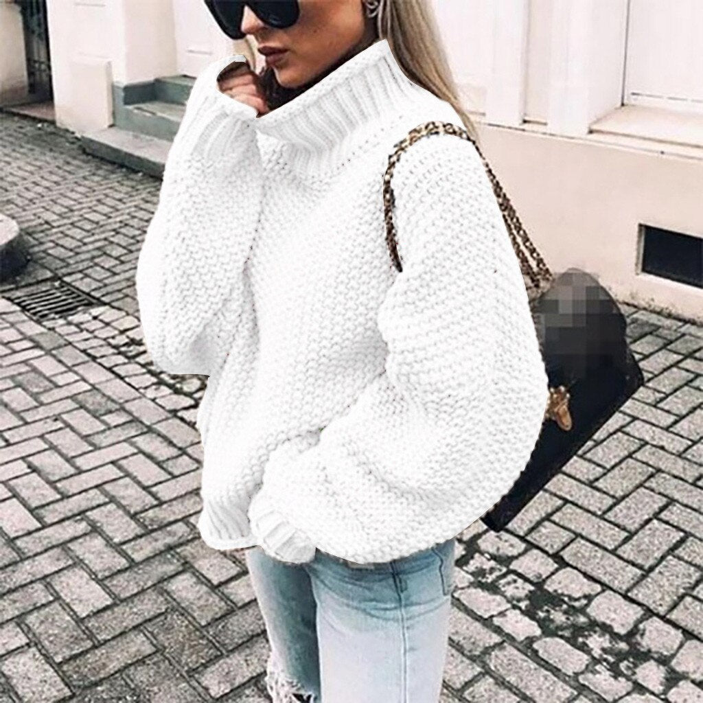 Women's Knitted Turtleneck Sweater