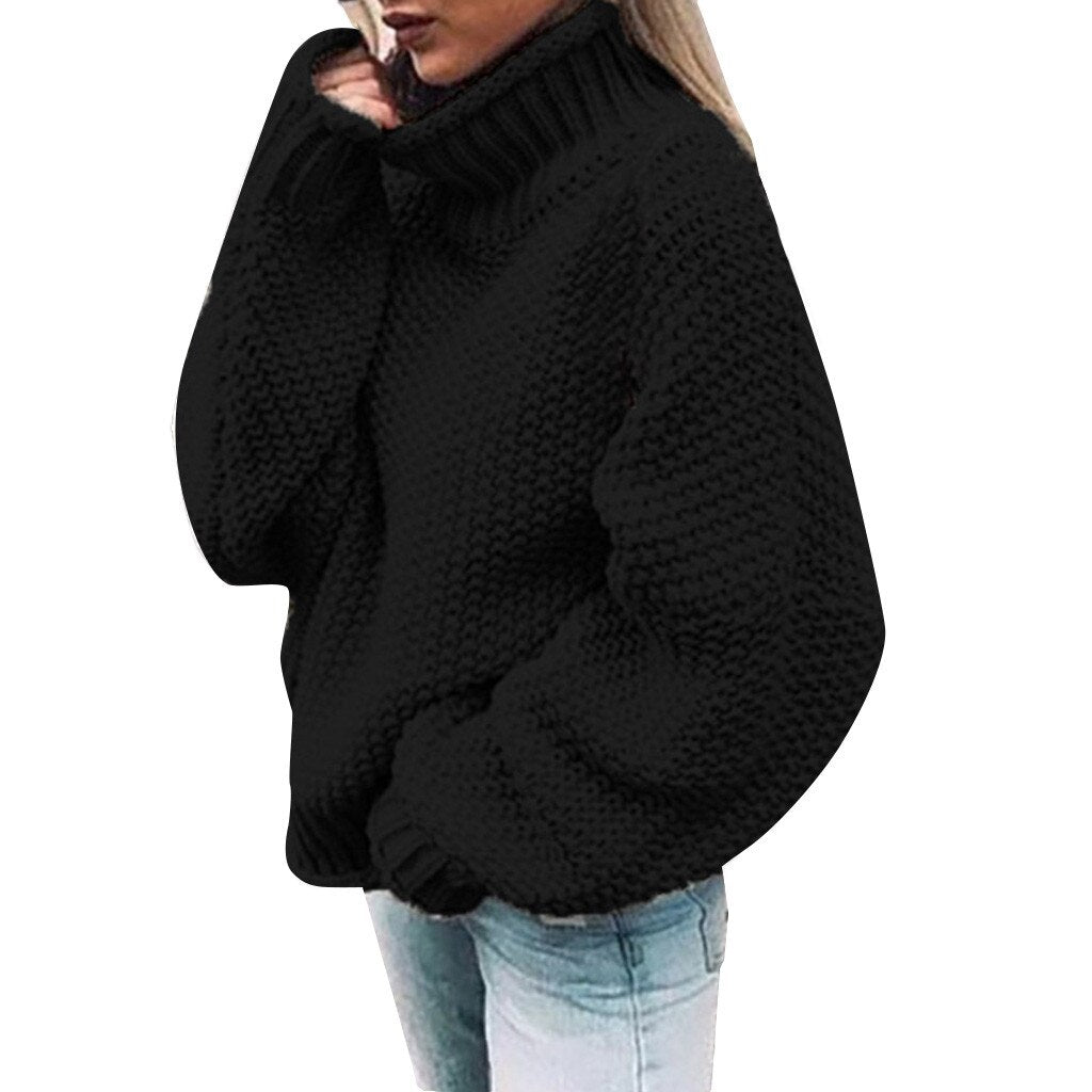 Women's Knitted Turtleneck Sweater