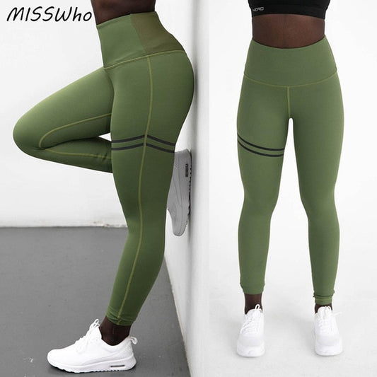 Leggings: Women's Fitness & yoga pants leggings - Green