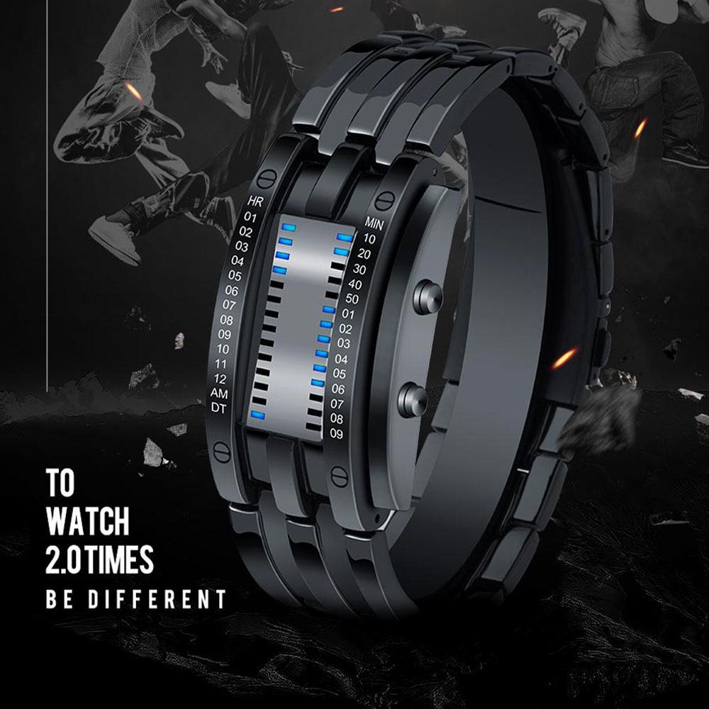 Men's Futuristic Digital Wrist Watch
