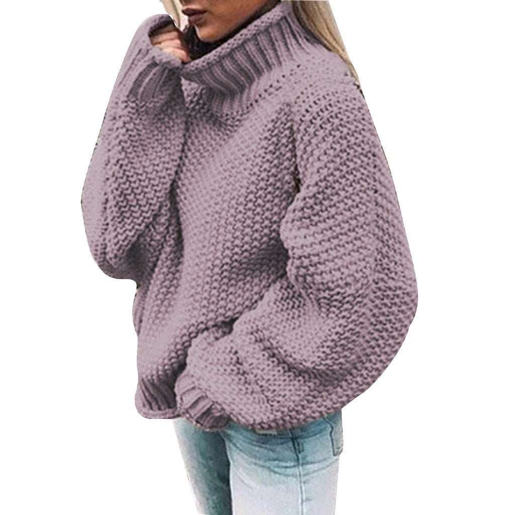 Women's Knitted Turtleneck Sweater