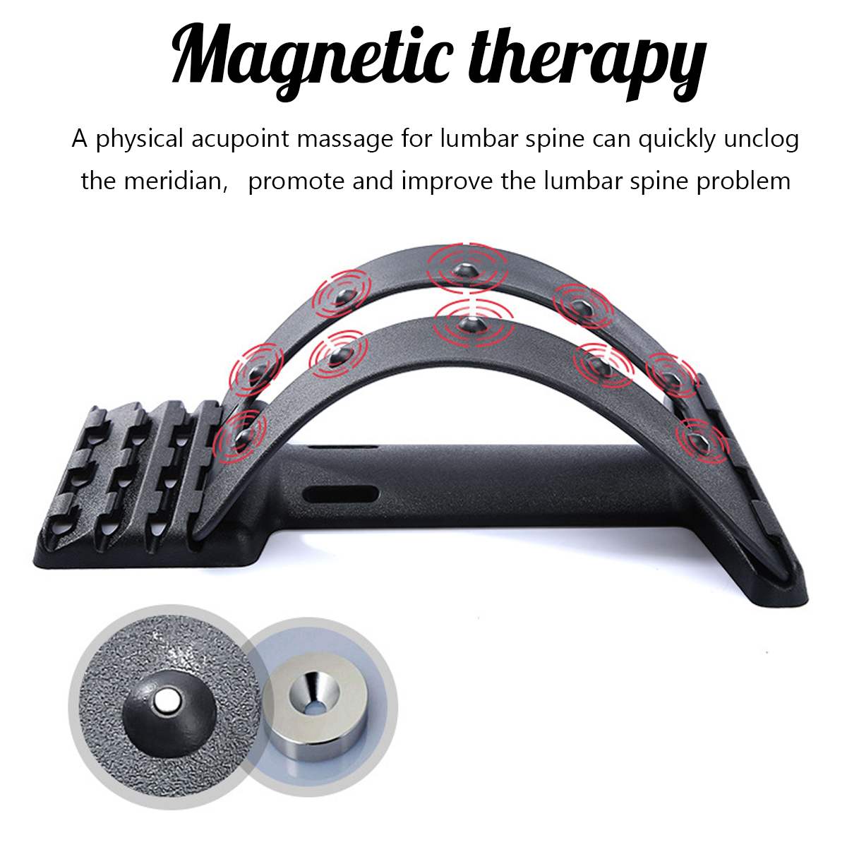 Magnetic Back Massager, Muscle Stretcher, Posture adjuster & Lumbar Supporter