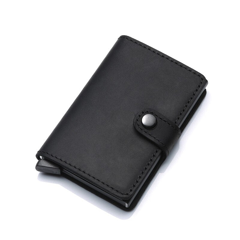 Genuine Leather Men's Business Wallet, ID Card & Credit Card Holder