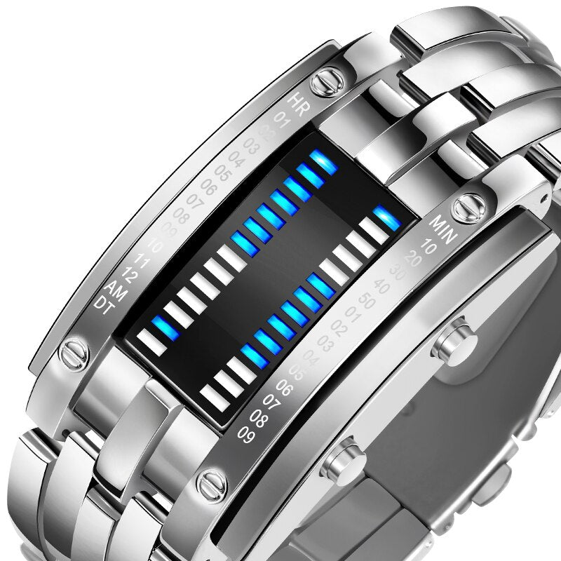 Men's Futuristic Digital Wrist Watch