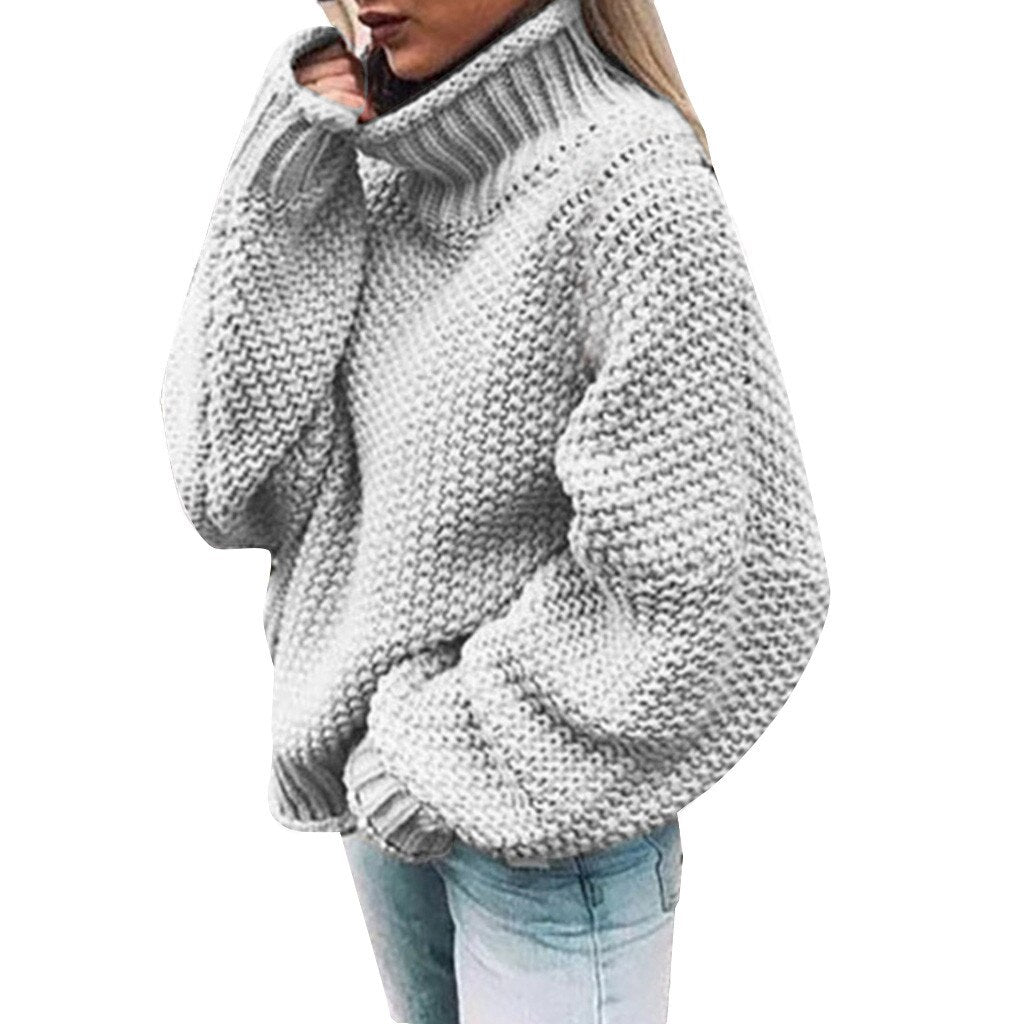 Women's Knitted Turtleneck Sweater