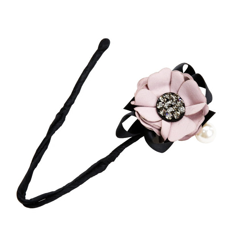 Women Hair Accessories : Elegant  Floral Headband Ribbon Hair Making Tool