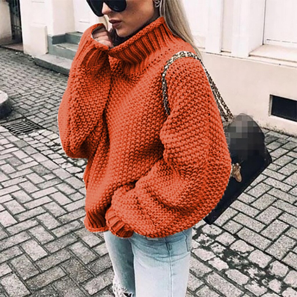 Women's Knitted Turtleneck Sweater