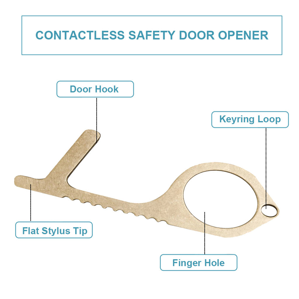 Contact-less  Brass Key  No-Touch Door Opener