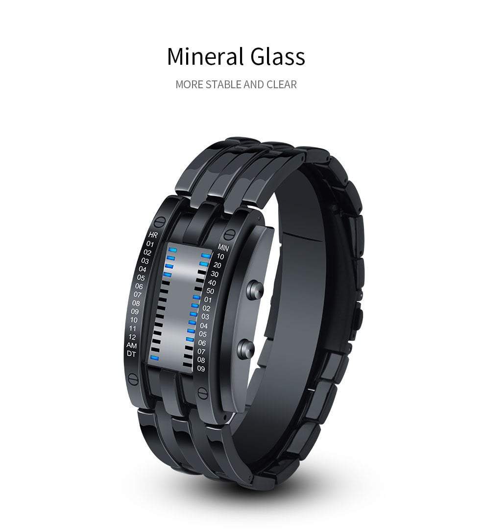 Men's Futuristic Digital Wrist Watch
