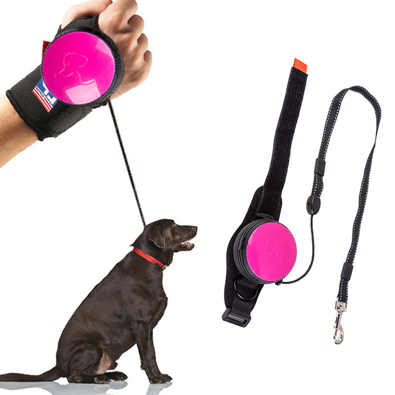Hands-Free Wrist Adjustable Retractable Traction Dog Leash