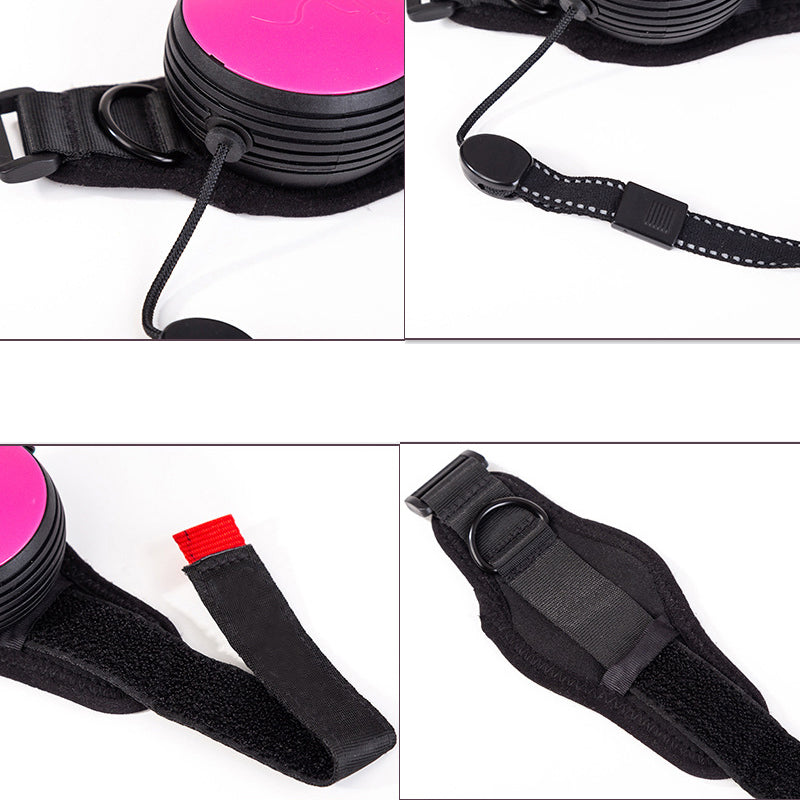 Hands-Free Wrist Adjustable Retractable Traction Dog Leash