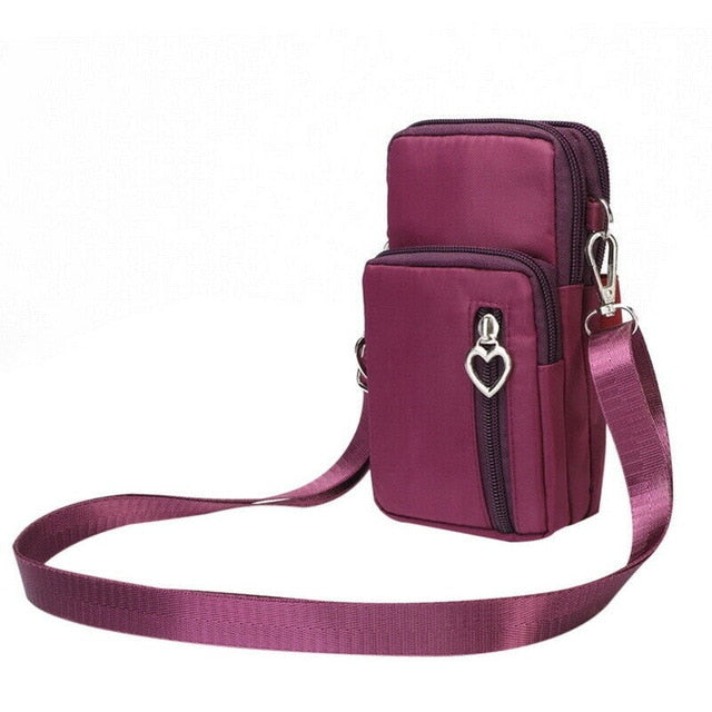 New Waterproof Mini Nylon Cross-body Cell Phone Shoulder Bag Purse/Wallet
