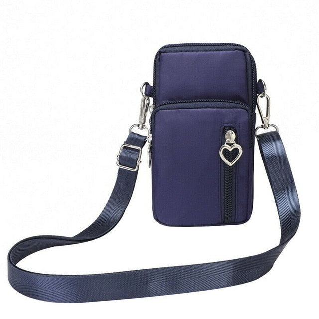 New Waterproof Mini Nylon Cross-body Cell Phone Shoulder Bag Purse/Wallet