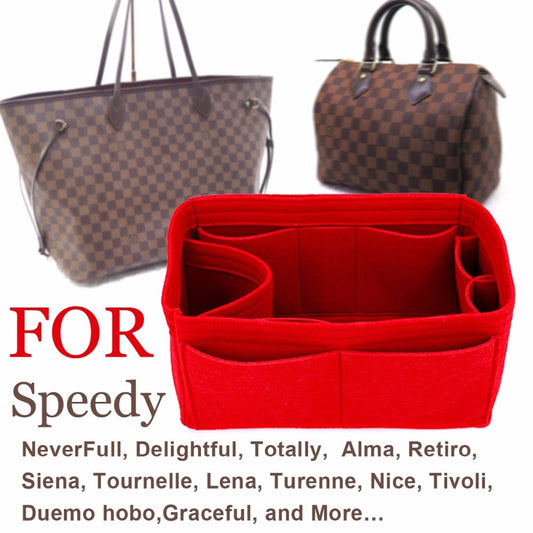 SPEEDY 25 30 35 Felt Cloth Insert Bag Organiser & Makeup Handbag Organiser