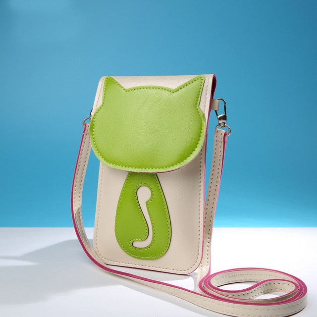SUBIN Women's Leather Cell Phone Touch screen Shoulder Wallet Case With Neck Strap