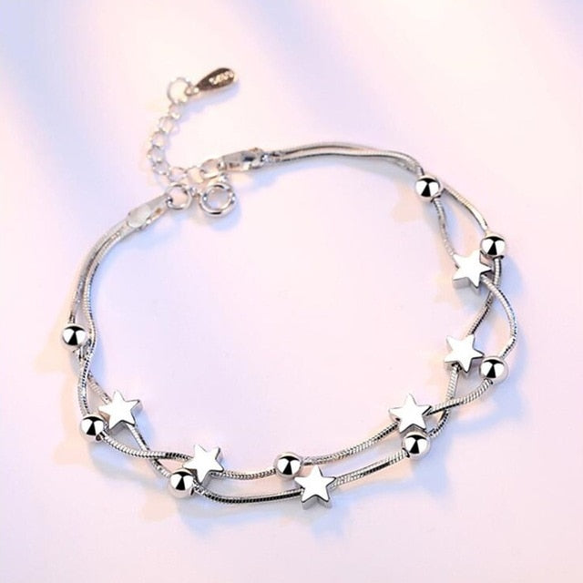 Women's High Fashion Silver Sterling Jewelry Bracelet