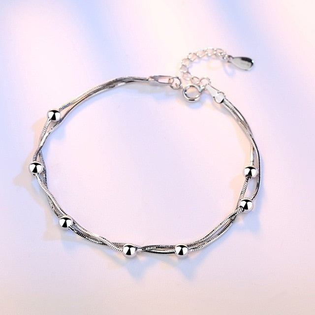 Women's High Fashion Silver Sterling Jewelry Bracelet