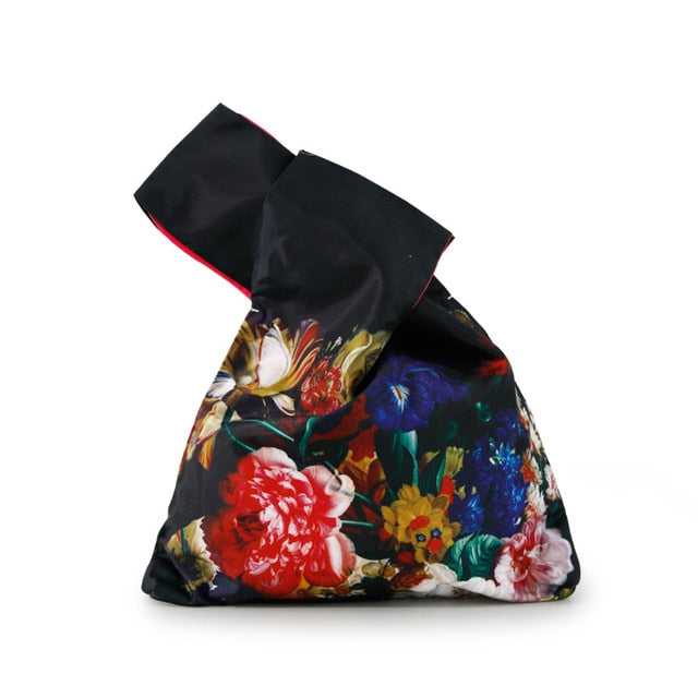 Handy Japanese Styled Hobo Wrist  Walking Hand Bag