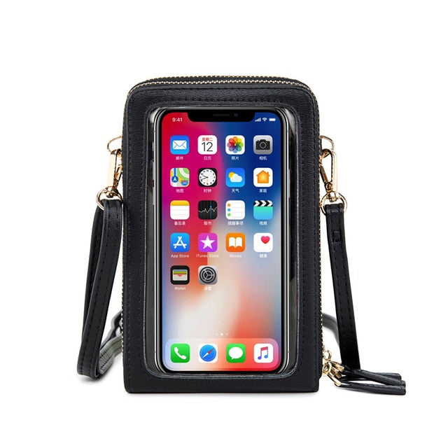 Women's Mini Cross-body Multi-Functional Shoulder/Messenger Bag With Touchable Cell Phone  Screen