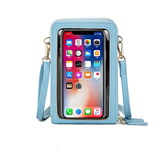 Women's Mini Cross-body Multi-Functional Shoulder/Messenger Bag With Touchable Cell Phone  Screen