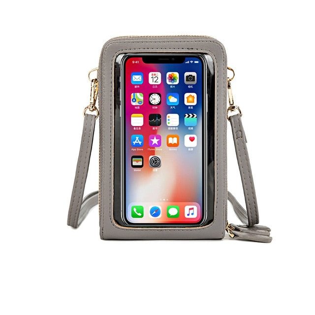 Women's Mini Cross-body Multi-Functional Shoulder/Messenger Bag With Touchable Cell Phone  Screen
