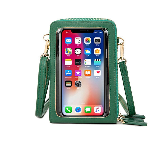Women's Mini Cross-body Multi-Functional Shoulder/Messenger Bag With Touchable Cell Phone  Screen