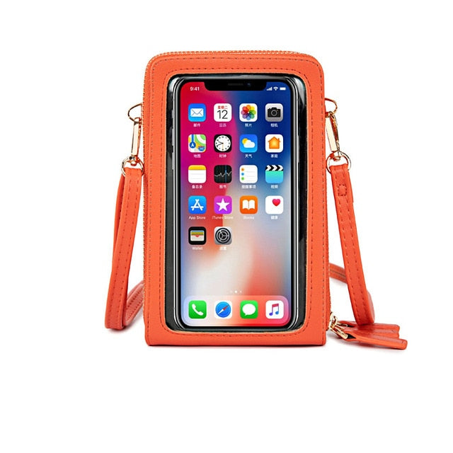 Women's Mini Cross-body Multi-Functional Shoulder/Messenger Bag With Touchable Cell Phone  Screen