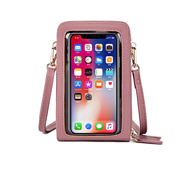 Women's Mini Cross-body Multi-Functional Shoulder/Messenger Bag With Touchable Cell Phone  Screen