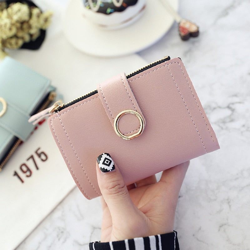 Women Small Fashion Brand, Leather 2020 Clutch Purse/Wallet  With Money Clip