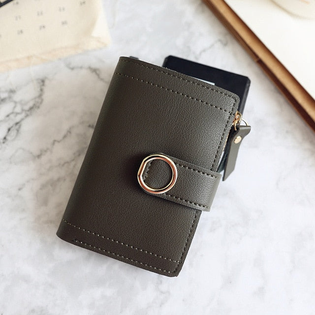 Women Small Fashion Brand, Leather 2020 Clutch Purse/Wallet  With Money Clip
