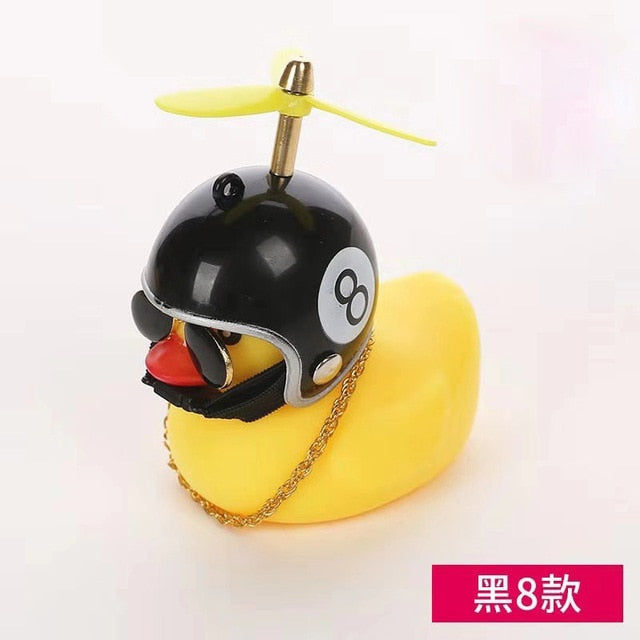 Lovely Duckling  Car Ornament With Helmet Chain / Auto Dashboard Toy Duck