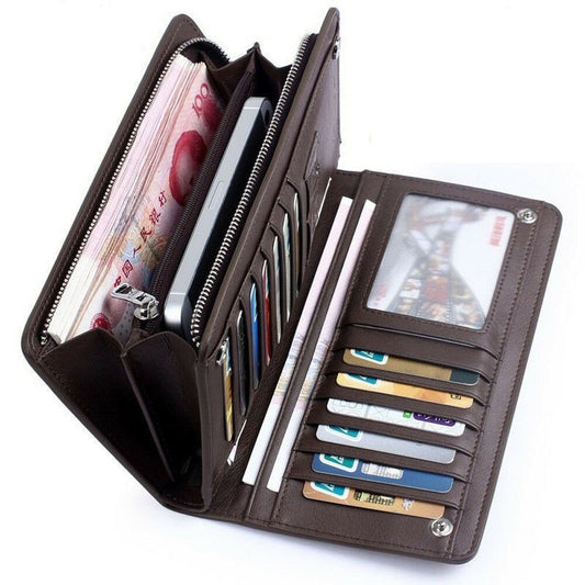 Men Long Wallet Clutch Bag, Credit Card Holder