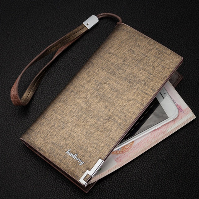 Men Long Wallet Clutch Bag, Credit Card Holder