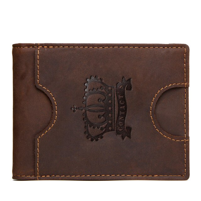 2021 RFID Anti-theft Unisex Genuine Leather Vintage Clutch Card Case