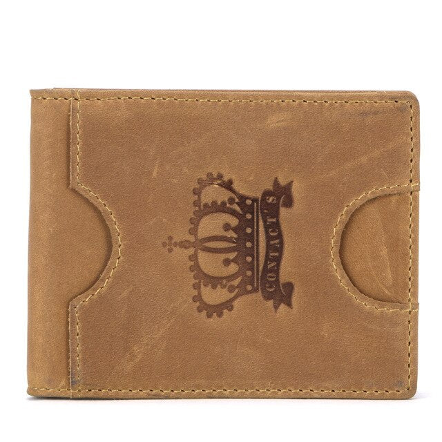 2021 RFID Anti-theft Unisex Genuine Leather Vintage Clutch Card Case