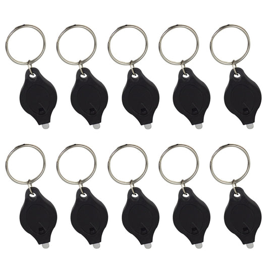 10pcs LED Keychain Flashlight Ultra Bright Key Ring Mini Light Torch for Purse/ Bag