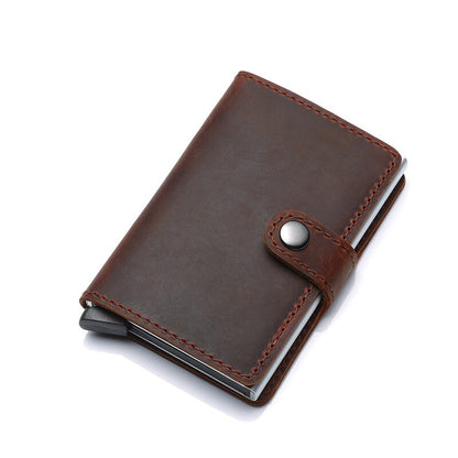 Genuine Leather Men's Business Wallet, ID Card & Credit Card Holder