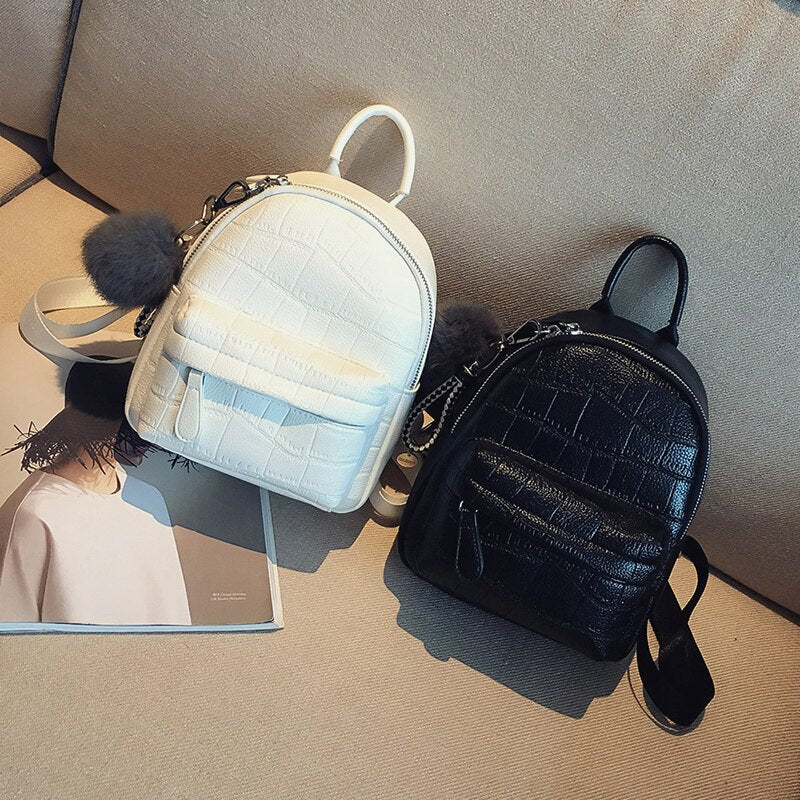 Compact Leather Backpack