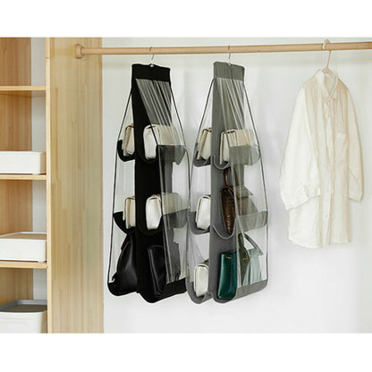 Packing Organizers Solid 6 Pocket Folding Hanging Handbag Storage Organizer