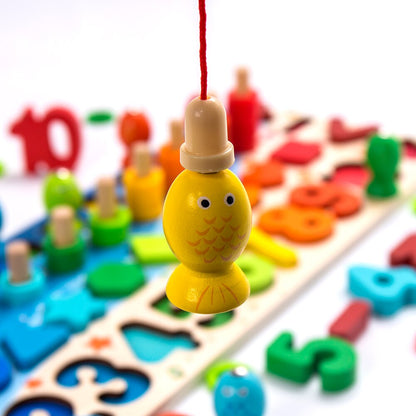 Montessori Educational Wooden Toys Geometric Shape Cognition Puzzle Toys Math Toys Early Educational Toys for Children