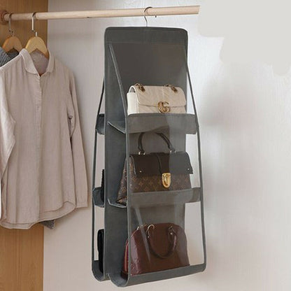 Packing Organizers Solid 6 Pocket Folding Hanging Handbag Storage Organizer
