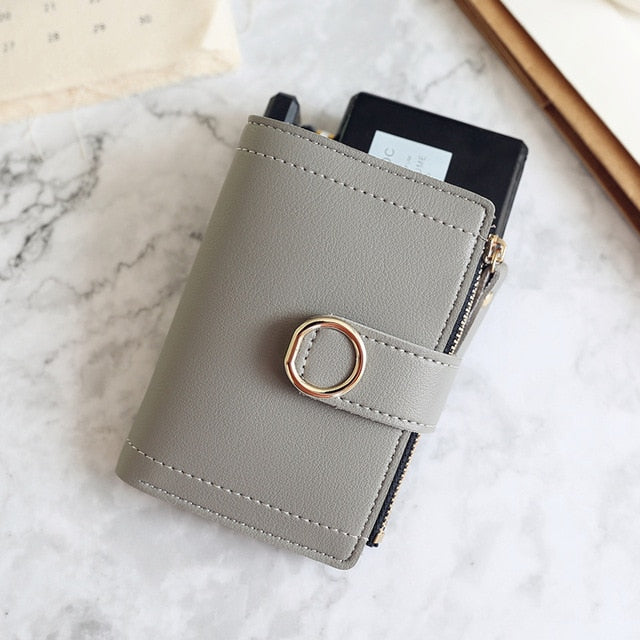 Women Small Fashion Brand, Leather 2020 Clutch Purse/Wallet  With Money Clip
