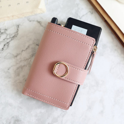 Women Small Fashion Brand, Leather 2020 Clutch Purse/Wallet  With Money Clip