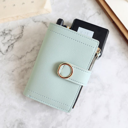 Women Small Fashion Brand, Leather 2020 Clutch Purse/Wallet  With Money Clip