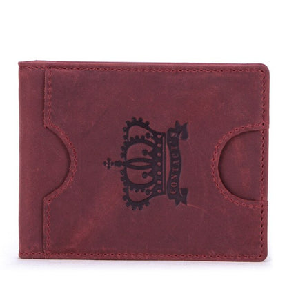 2021 RFID Anti-theft Unisex Genuine Leather Vintage Clutch Card Case